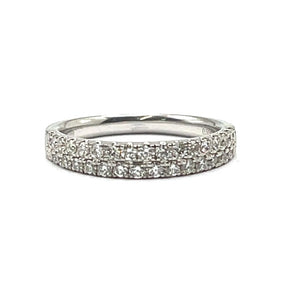 Secondhand Platinum Two row Diamond Ring