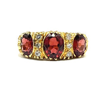 Load image into Gallery viewer, Secondhand 18ct Gold Garnet and Diamond Ring
