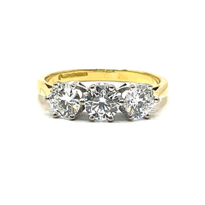 Secondhand 18ct Gold Trilogy Ring - 1.51ct