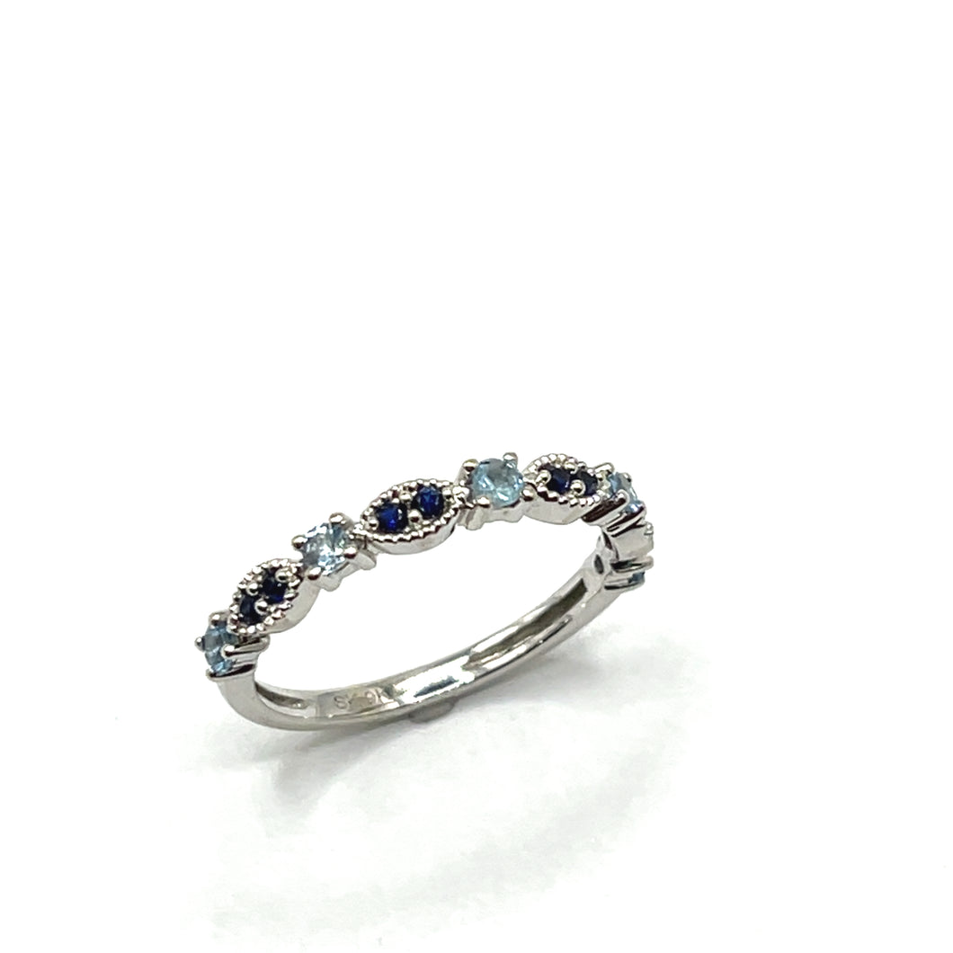 Secondhand Sapphire and Aquamarine Ring
