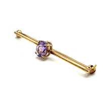 Load image into Gallery viewer, Secondhand Vintage Amethyst Bar Brooch
