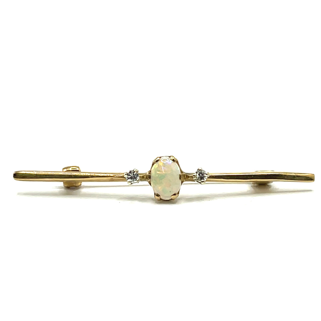 Secondhand Opal and Diamond Brooch