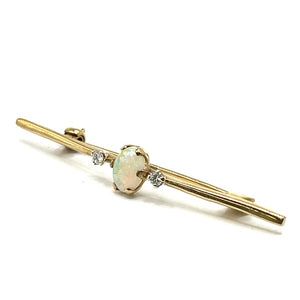 Secondhand Opal and Diamond Brooch