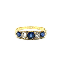 Load image into Gallery viewer, Secondhand Antique Diamond and Sapphire Ring
