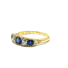 Load image into Gallery viewer, Secondhand Antique Diamond and Sapphire Ring
