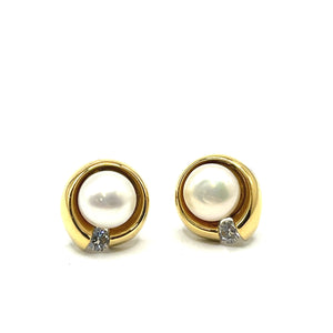Secondhand 18ct Gold Pearl Earrings