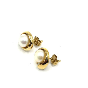 Secondhand 18ct Gold Pearl Earrings