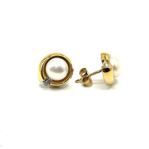 Secondhand 18ct Gold Pearl Earrings