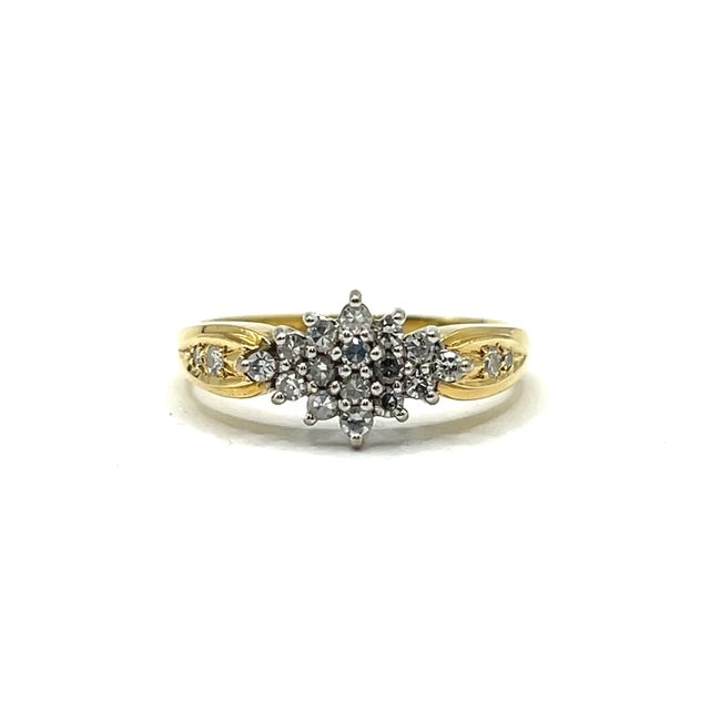 Secondhand 18ct Gold Diamond Cluster Ring