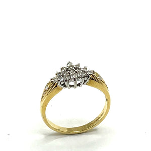 Secondhand 18ct Gold Diamond Cluster Ring