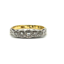 Load image into Gallery viewer, Secondhand 18ct &amp; Platinum Five Stone Vintage Ring
