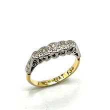 Load image into Gallery viewer, Secondhand 18ct &amp; Platinum Five Stone Vintage Ring

