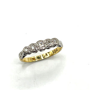 Secondhand 18ct & Platinum Five Stone Vintage Ring