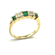 Load image into Gallery viewer, Secondhand 14k Emerald and Diamond Ring
