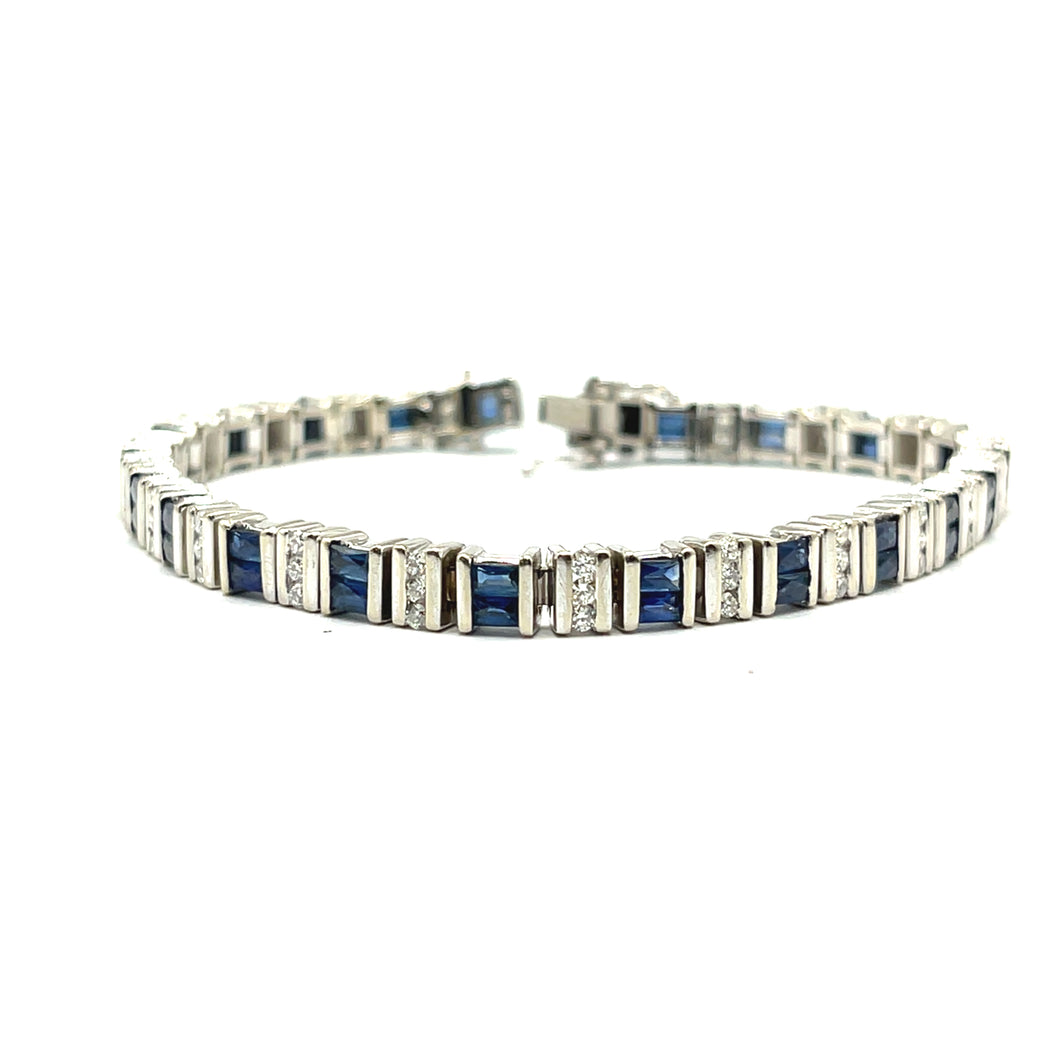 Secondhand Sapphire and Diamond Bracelet