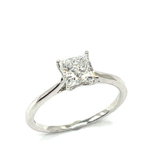 Load image into Gallery viewer, Platinum Princess Cut Lab Grown Diamond Single Stone Ring - 1.00ct
