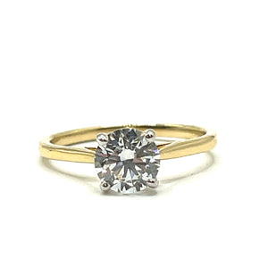 18ct Gold Lab Grown Diamond Single Stone Ring - 1.00ct