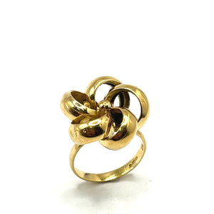 Secondhand 9ct Gold Flower Ring