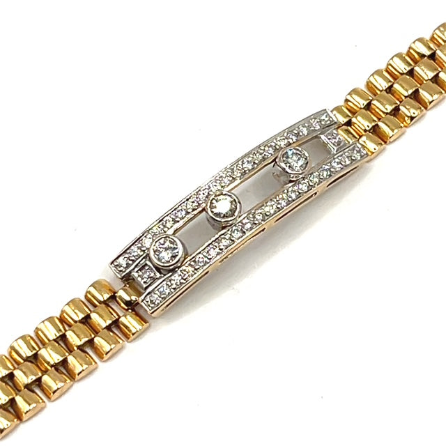 Secondhand Diamond and Gold Bracelet