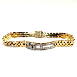 Secondhand Diamond and Gold Bracelet