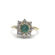 Load image into Gallery viewer, Secondhand Emerald and Cubic Zirconia Ring
