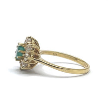Load image into Gallery viewer, Secondhand Emerald and Cubic Zirconia Ring
