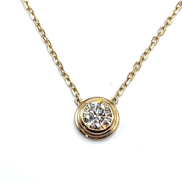 14ct Gold Lab Grown Diamond Necklace - 0.75ct