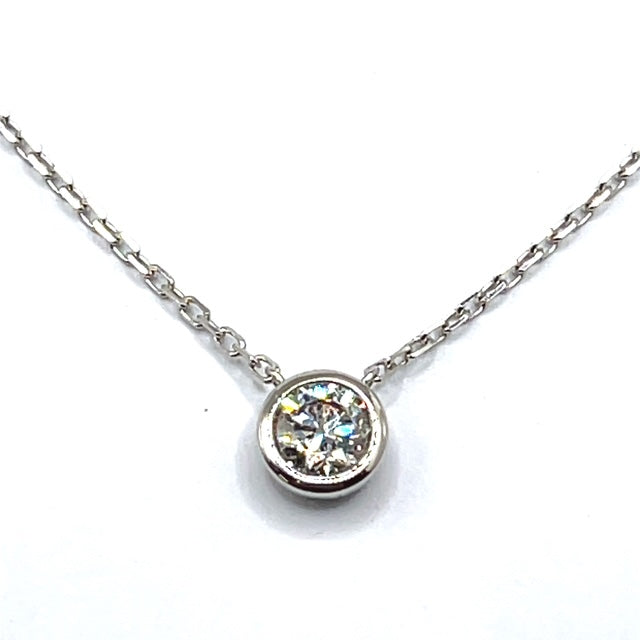 14ct White Gold Lab Grown Diamond Necklace - 0.52ct