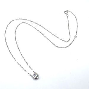 14ct White Gold Lab Grown Diamond Necklace - 0.52ct