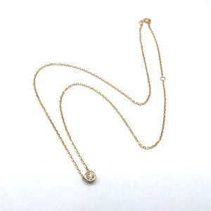 14ct Yellow Gold Lab Grown Diamond Necklace - 0.30ct