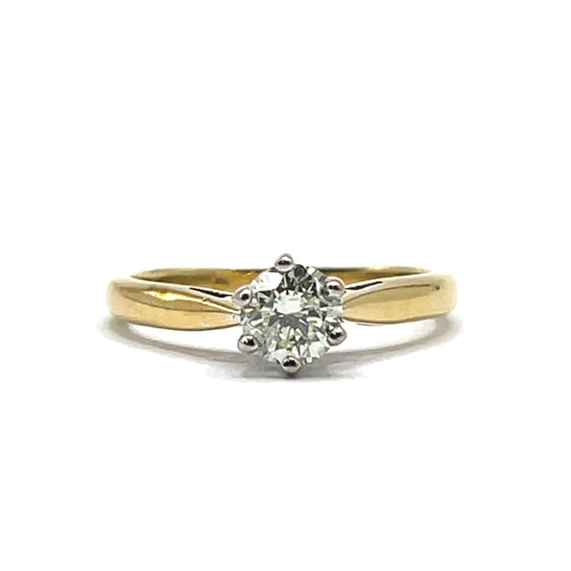 Secondhand 18ct Gold Diamond Solitaire Ring