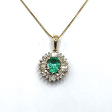 Load image into Gallery viewer, Secondhand Emerald and Diamond Necklace
