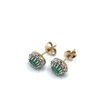 Load image into Gallery viewer, Secondhand Emerald and Diamond Earrings
