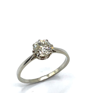 Secondhand Antique Diamond Solitaire Ring - 1.12ct