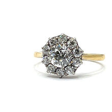 Load image into Gallery viewer, Secondhand Vintage Old Cut Diamond Cluster Ring - 1.50ct
