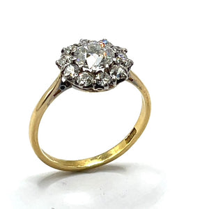 Secondhand Vintage Old Cut Diamond Cluster Ring - 1.50ct