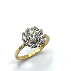 Secondhand Vintage Old Cut Diamond Cluster Ring - 1.50ct