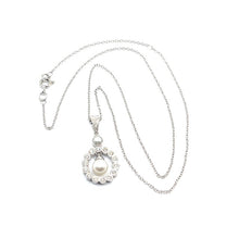Load image into Gallery viewer, 9ct Gold Pearl and Diamond Necklace
