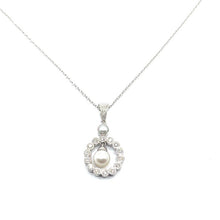 Load image into Gallery viewer, 9ct Gold Pearl and Diamond Necklace
