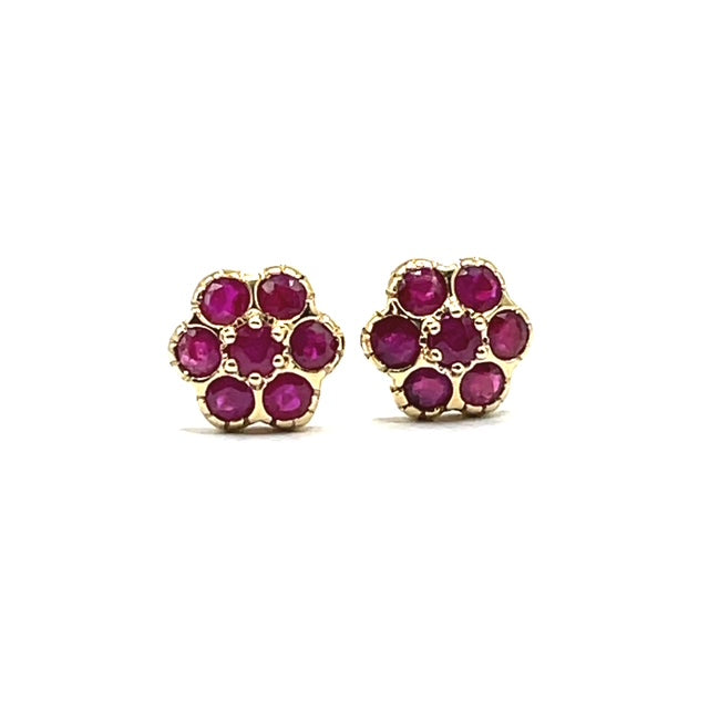 9ct Gold Ruby Earrings