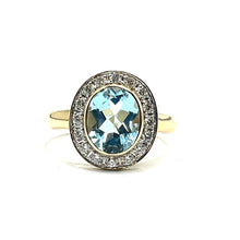 Load image into Gallery viewer, 9ct Gold Topaz and Diamond Ring
