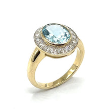 Load image into Gallery viewer, 9ct Gold Topaz and Diamond Ring
