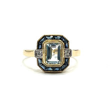 Load image into Gallery viewer, 9ct Gold Topaz and Sapphire Ring
