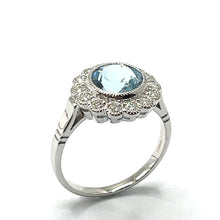 Load image into Gallery viewer, 9ct White Gold Topaz and Diamond Ring
