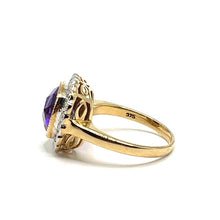 Load image into Gallery viewer, 9ct Gold Amethyst and Diamond Ring
