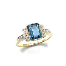 Load image into Gallery viewer, 9ct Gold Topaz and Diamond Ring
