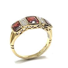 Load image into Gallery viewer, 9ct Gold Garnet and Diamond Ring
