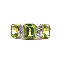 Load image into Gallery viewer, 9ct Gold Peridot and Diamond Ring
