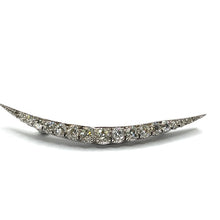 Load image into Gallery viewer, Antique Victorian Diamond Crescent Brooch
