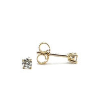 Load image into Gallery viewer, 18ct Gold Natural Diamond Solitaire Earrings - 0.25ct
